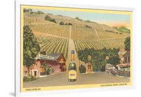 California Bottle of Champagne in Street, Paso Robles, California Wine Country-null-Framed Art Print