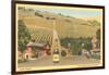 California Bottle of Champagne in Street, Paso Robles, California Wine Country-null-Framed Art Print