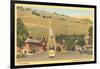 California Bottle of Champagne in Street, Paso Robles, California Wine Country-null-Framed Art Print