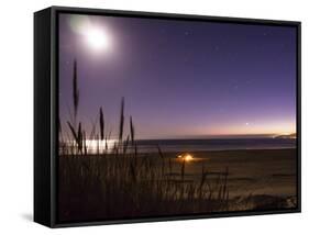 California Campout on a Empty Central Coast Beach-Daniel Kuras-Framed Stretched Canvas