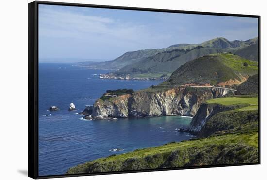 California Central Coast, Big Sur, Pacific Coast Highway, Viewed from Hurricane Point-David Wall-Framed Stretched Canvas