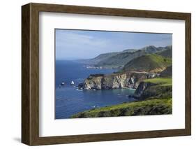 California Central Coast, Big Sur, Pacific Coast Highway, Viewed from Hurricane Point-David Wall-Framed Photographic Print