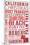 California - Christmas - Typography-Lantern Press-Mounted Art Print