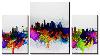 California Cities Watercolor Skylines-NaxArt-Stretched Canvas