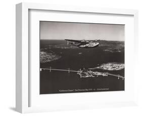 California Clipper, San Francisco Bay, California 1939-Clyde Sunderland-Framed Art Print