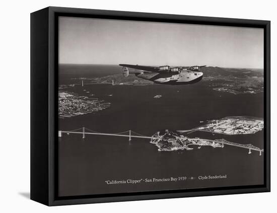 California Clipper, San Francisco Bay, California 1939-Clyde Sunderland-Framed Stretched Canvas