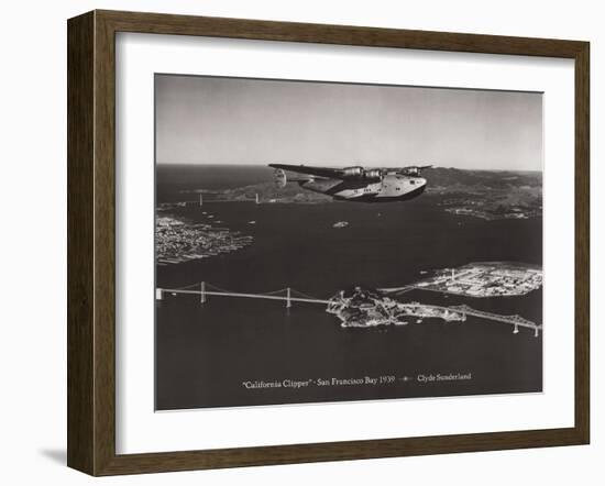 California Clipper, San Francisco Bay, California 1939-Clyde Sunderland-Framed Art Print