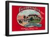 California Club Can Label - Berkley, CA-Lantern Press-Framed Art Print