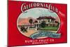 California Club Can Label - Berkley, CA-Lantern Press-Mounted Art Print