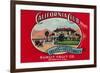 California Club Can Label - Berkley, CA-Lantern Press-Framed Premium Giclee Print