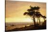 California Coast-Albert Bierstadt-Stretched Canvas
