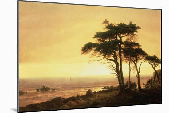California Coast-Albert Bierstadt-Mounted Giclee Print
