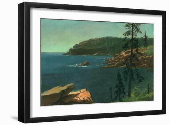 California Coast-Albert Bierstadt-Framed Giclee Print