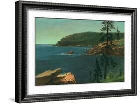 California Coast-Albert Bierstadt-Framed Giclee Print