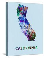 California Color Splatter Map-NaxArt-Stretched Canvas