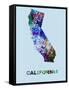 California Color Splatter Map-NaxArt-Framed Stretched Canvas