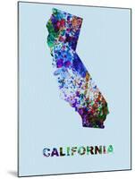 California Color Splatter Map-NaxArt-Mounted Art Print
