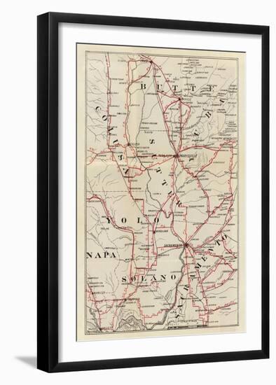 California: Colusa, Yolo, Napa, Butte, Yuba, Sutter, Solano, and Sacramento Counties, c.1896-George W^ Blum-Framed Art Print