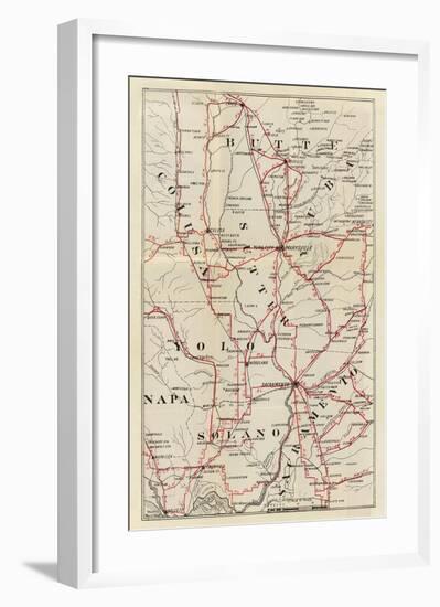California: Colusa, Yolo, Napa, Butte, Yuba, Sutter, Solano, and Sacramento Counties, c.1896-George W^ Blum-Framed Art Print