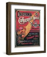 California , Cornucopia of the World, c.1880-null-Framed Giclee Print