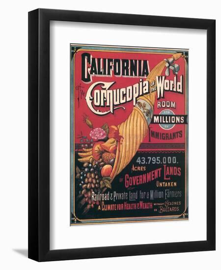 California , Cornucopia of the World, c.1880-null-Framed Giclee Print