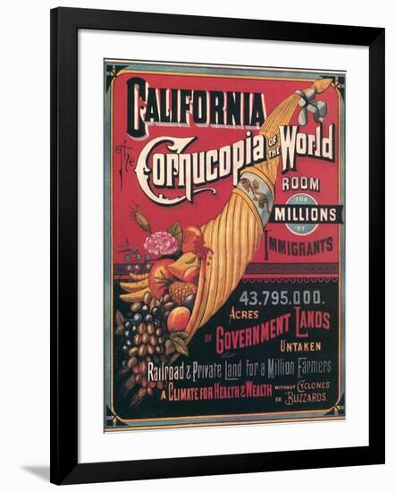 California , Cornucopia of the World, c.1880-null-Framed Giclee Print