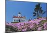 California, Crescent City, Battery Point Lighthouse, Ice Plants in full bloom-Jamie & Judy Wild-Mounted Photographic Print