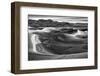 California, Death Valley National Park, Black-And-White Image of Mesquite Flat Dunes after Rain-Ann Collins-Framed Photographic Print