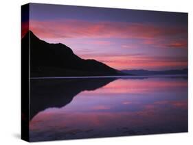 California, Death Valley National Park, Sunrise Reflects in Badwater-Christopher Talbot Frank-Stretched Canvas