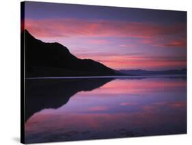 California, Death Valley National Park, Sunrise Reflects in Badwater-Christopher Talbot Frank-Stretched Canvas