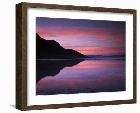 California, Death Valley National Park, Sunrise Reflects in Badwater-Christopher Talbot Frank-Framed Premium Photographic Print