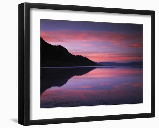 California, Death Valley National Park, Sunrise Reflects in Badwater-Christopher Talbot Frank-Framed Premium Photographic Print