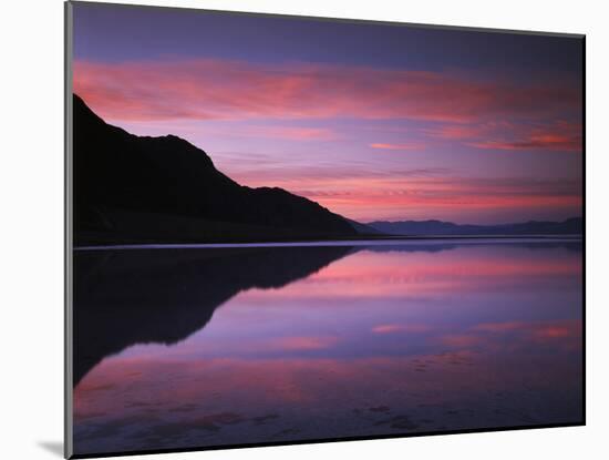 California, Death Valley National Park, Sunrise Reflects in Badwater-Christopher Talbot Frank-Mounted Premium Photographic Print