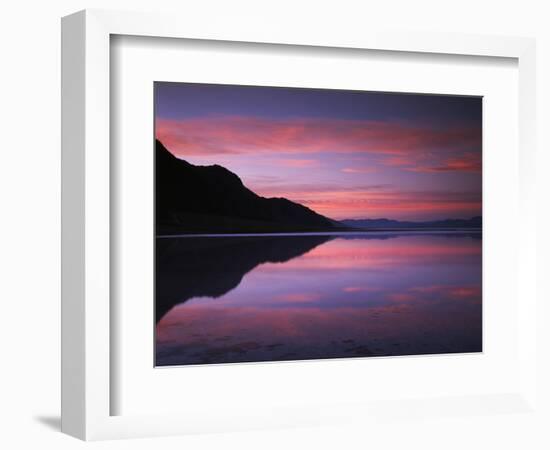 California, Death Valley National Park, Sunrise Reflects in Badwater-Christopher Talbot Frank-Framed Photographic Print