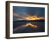 California. Death Valley National Park. Sunset with Reflections, Cotton Ball Basin-Judith Zimmerman-Framed Photographic Print