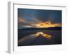 California. Death Valley National Park. Sunset with Reflections, Cotton Ball Basin-Judith Zimmerman-Framed Photographic Print