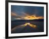 California. Death Valley National Park. Sunset with Reflections, Cotton Ball Basin-Judith Zimmerman-Framed Photographic Print