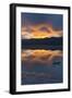 California. Death Valley National Park. Sunset with Reflections, Cotton Ball Basin-Judith Zimmerman-Framed Photographic Print