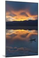 California. Death Valley National Park. Sunset with Reflections, Cotton Ball Basin-Judith Zimmerman-Mounted Photographic Print