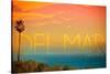 California Del Mar (#2) - Sunset and Birds-Lantern Press-Stretched Canvas