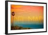 California Del Mar (#2) - Sunset and Birds-Lantern Press-Framed Art Print