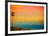 California Del Mar (#2) - Sunset and Birds-Lantern Press-Framed Art Print