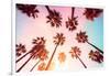 California Dreaming - Beverly Hills Sunset Palms-Philippe HUGONNARD-Framed Photographic Print