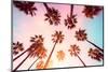 California Dreaming - Beverly Hills Sunset Palms-Philippe HUGONNARD-Mounted Photographic Print