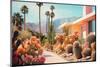 California Dreaming - Cactusland-Philippe HUGONNARD-Mounted Photographic Print