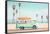 California Dreaming - Pacific VW Van-Philippe HUGONNARD-Framed Stretched Canvas