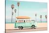 California Dreaming - Pacific VW Van-Philippe HUGONNARD-Stretched Canvas