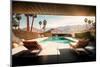 California Dreaming - Palm Springs Private Pool-Philippe HUGONNARD-Mounted Photographic Print