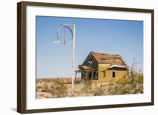 California, Drought Spotlight 3 Route 66 Expedition, Ludlow, Abandon Building-Alison Jones-Framed Photographic Print