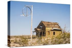 California, Drought Spotlight 3 Route 66 Expedition, Ludlow, Abandon Building-Alison Jones-Stretched Canvas